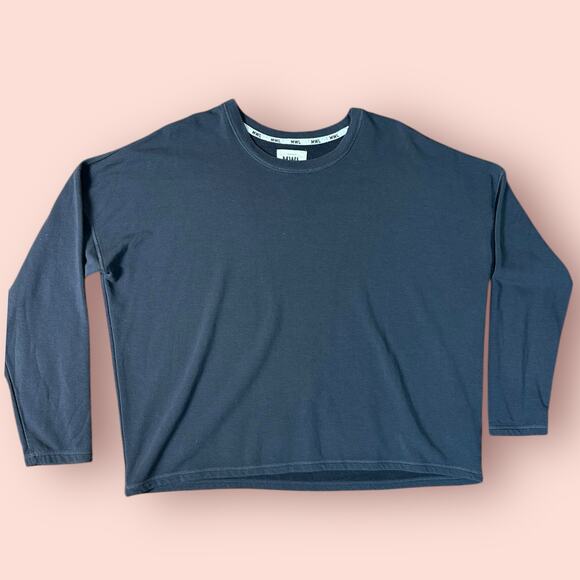 Madewell MWL Long Sleeve Sweatshirt XL Oversized Crewneck Sweater Gray - Picture 1 of 3
